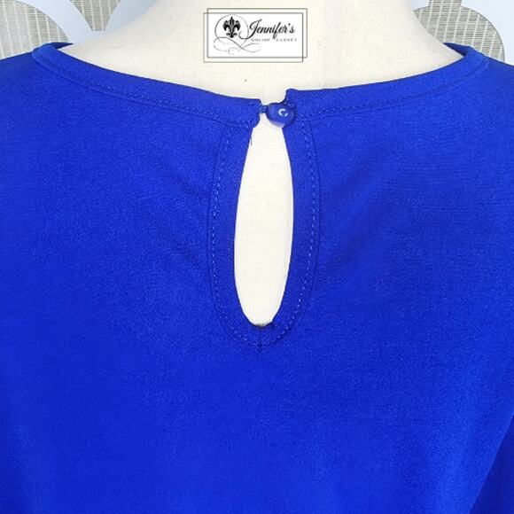 Shein Curve Women's Royal Blue Long Sleeve Blouse Size 2X - Picture 7 of 10